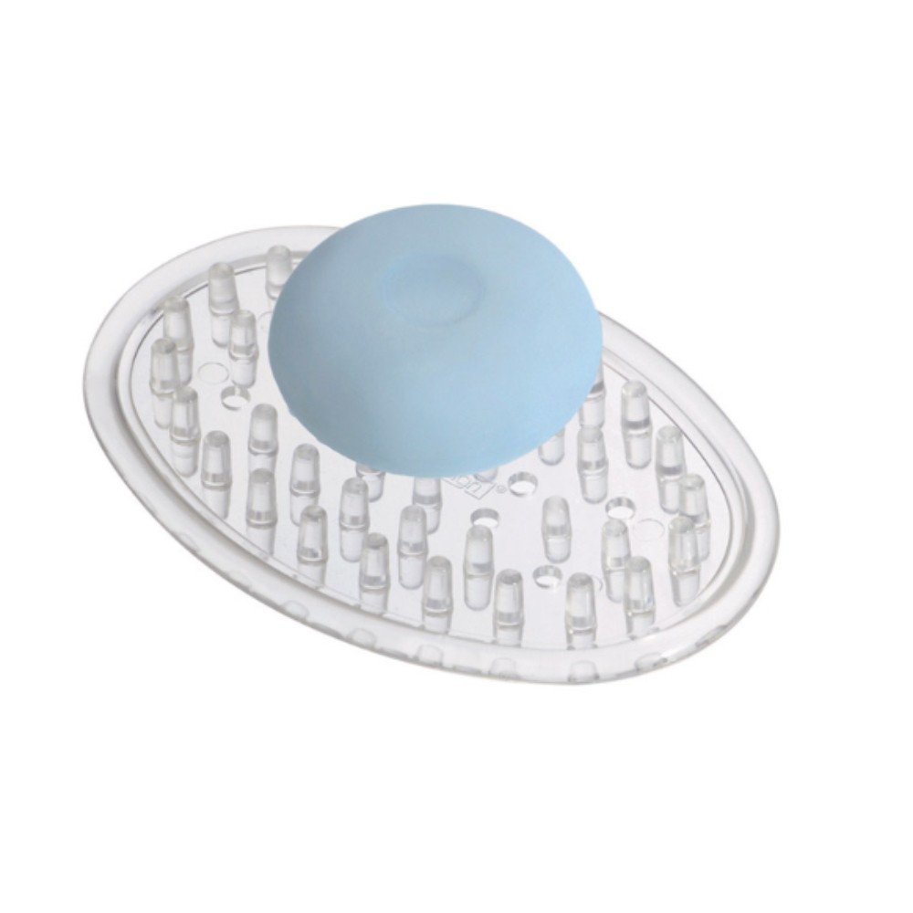 Plastic Bar Soap Holder for Bathroom Shower - Clear