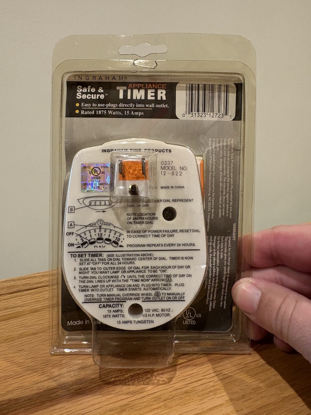Ingraham Multiple Setting Appliance Timer - 12 On Off Settings 1875W 15 Amps