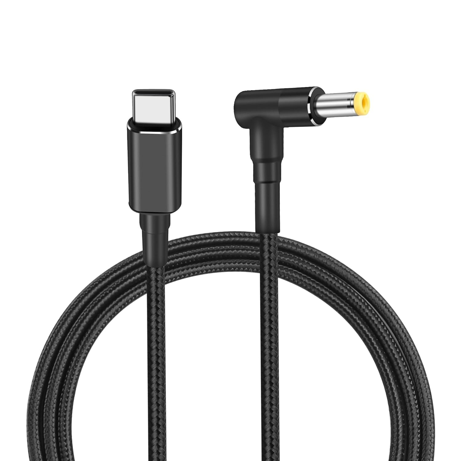 100W PD USB C to DC 5.5Mm X 2.5Mm Power Cord，90 Degree DC 5.5 X 2.5Mm Male to US