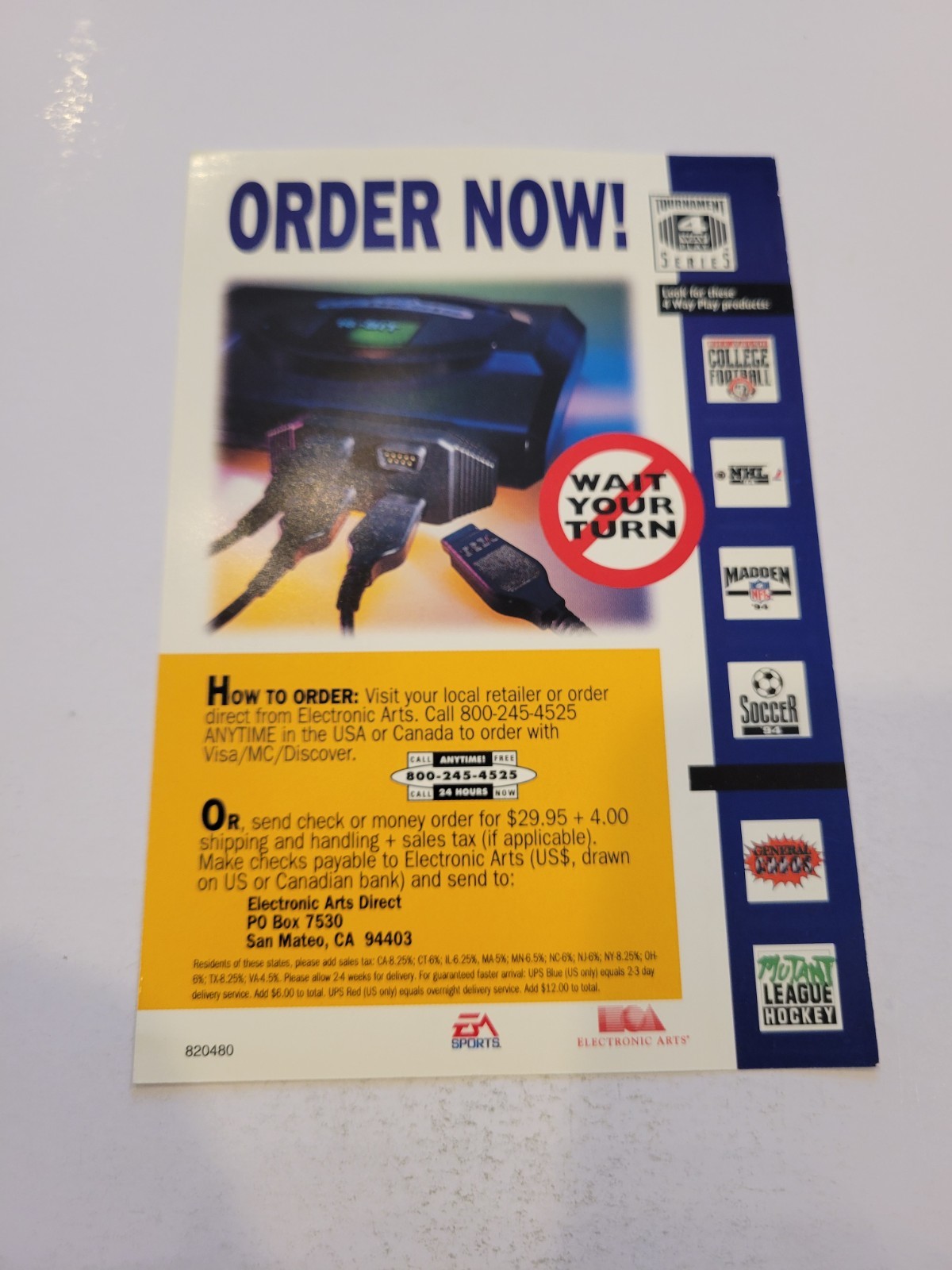 4 way play sega genesis insert
