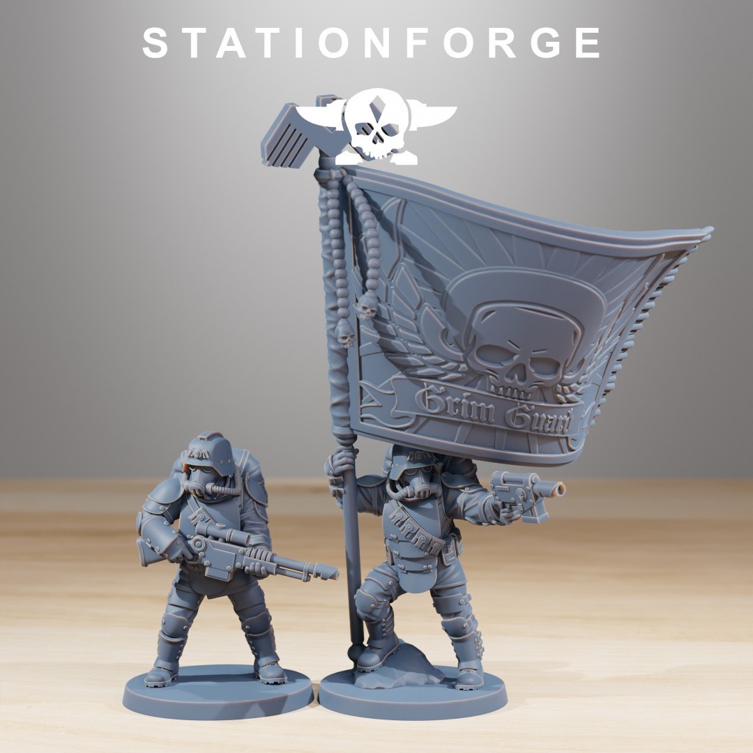 Grim Guard Ironclads Grimdark 3D Printed Miniatures Station Forge 16k
