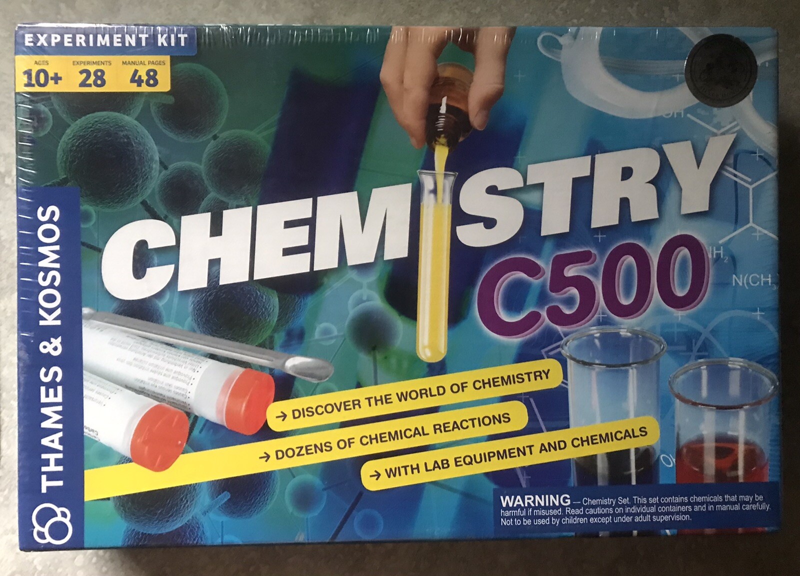 Chemistry Chem C500 Science Kit with 28 Guided Experiments Thames Kosmos SEALED