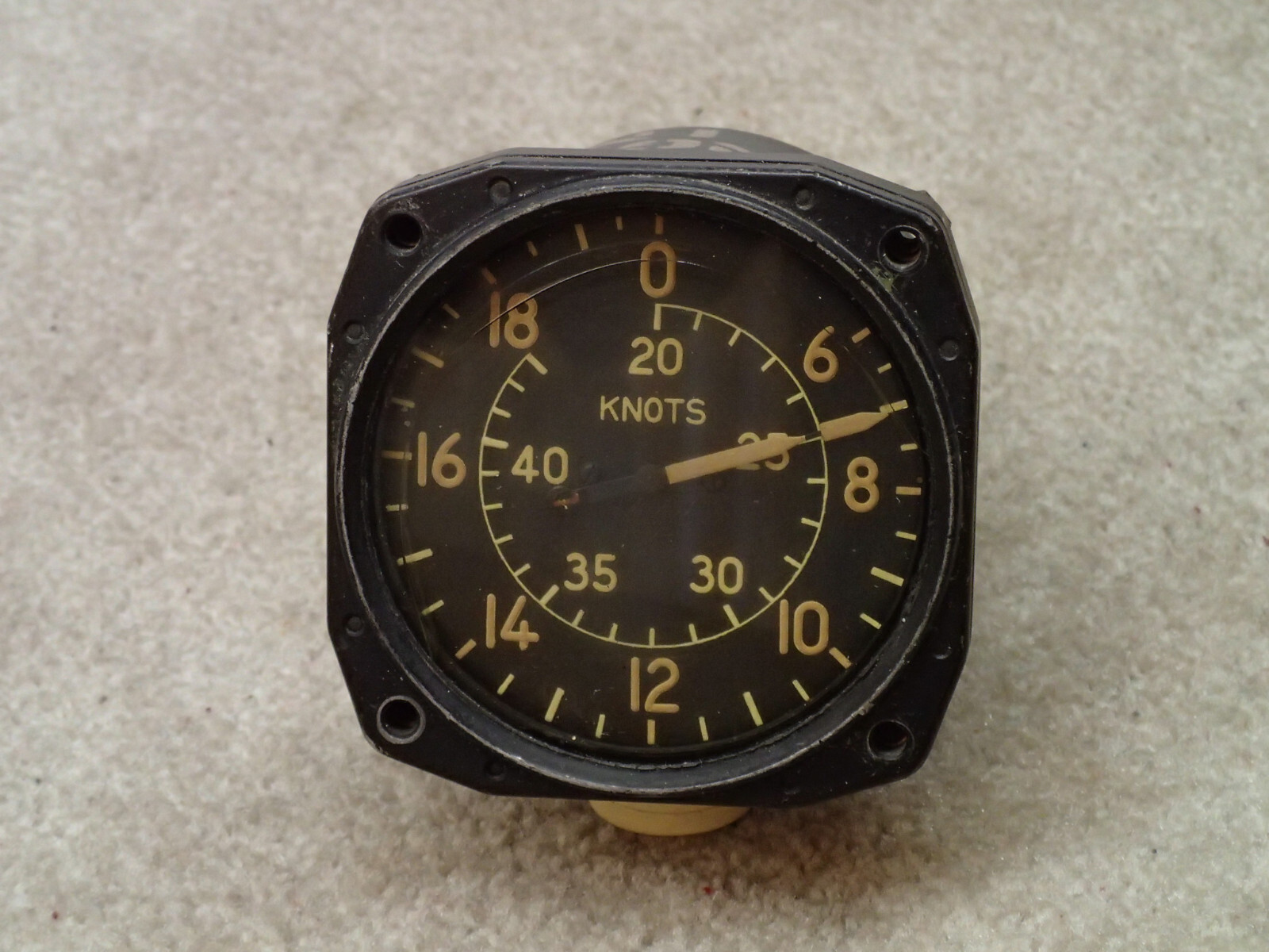 US Gauge Vintage Aircraft Airspeed Knots Indicator Air Speed Rough Estate Item