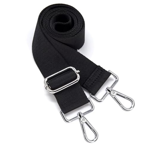 Thickened Solid Color Purse Straps Replacement Crossbody Black Silver Buckle
