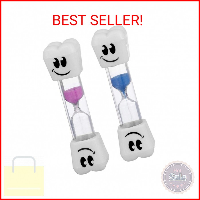 Smile Tooth 2 Minute Sand Timer Assorted Colors (2 Pack)