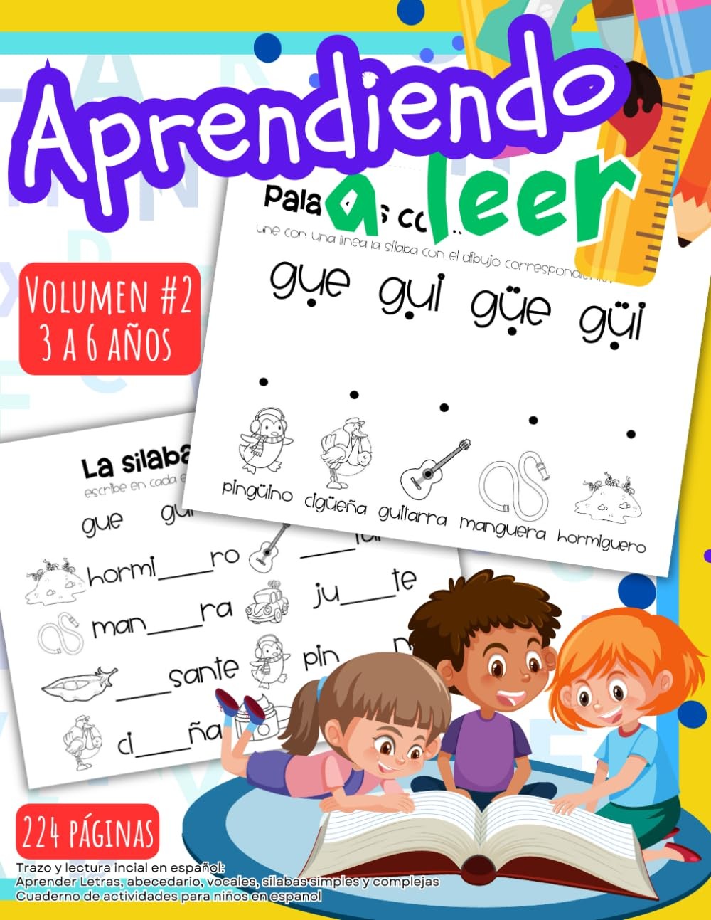 Aprendiendo a leer Volumen 2, Lectura inicial, Cuaderno de actividades para niño