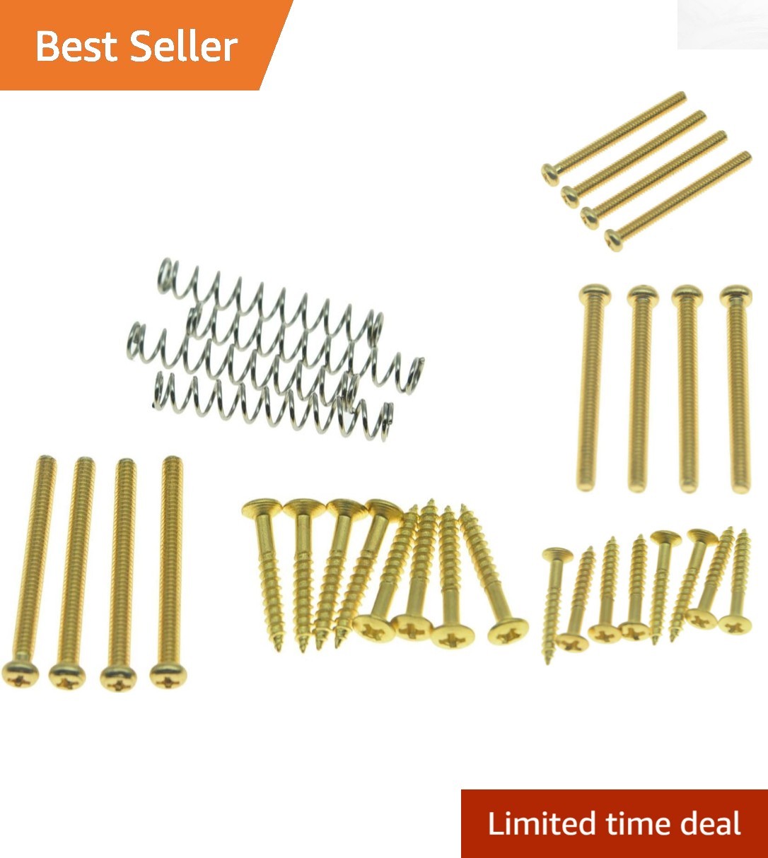 American Thread Humbucker Pickup Screws & Springs Set - Gold Finish