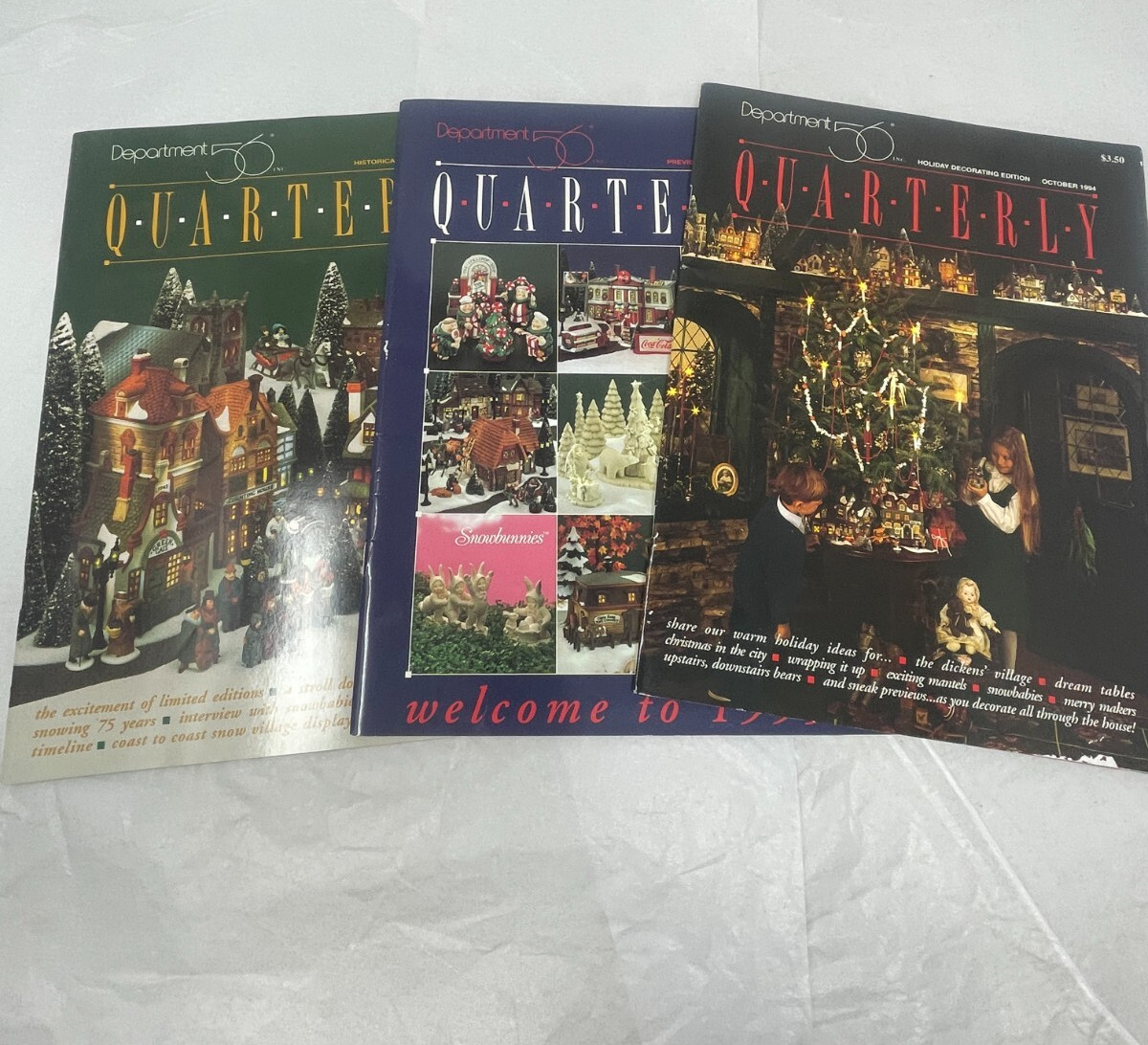 Vintage Department 56 Quarterly Catalogs Brochures 1994 1995 Village Snowbabies