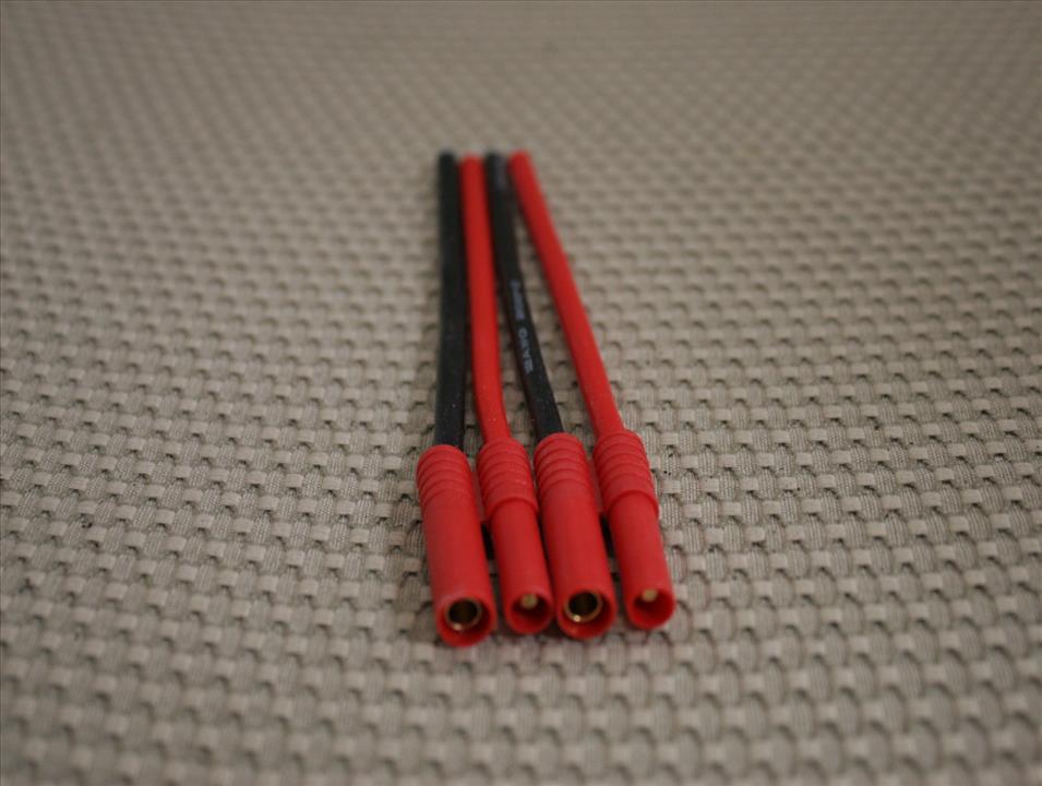 2x HXT 4mm  MALE PRE-SOLDERED 4" 12AWG SILICONE WIRE ESC PIGTAIL USA SELLER