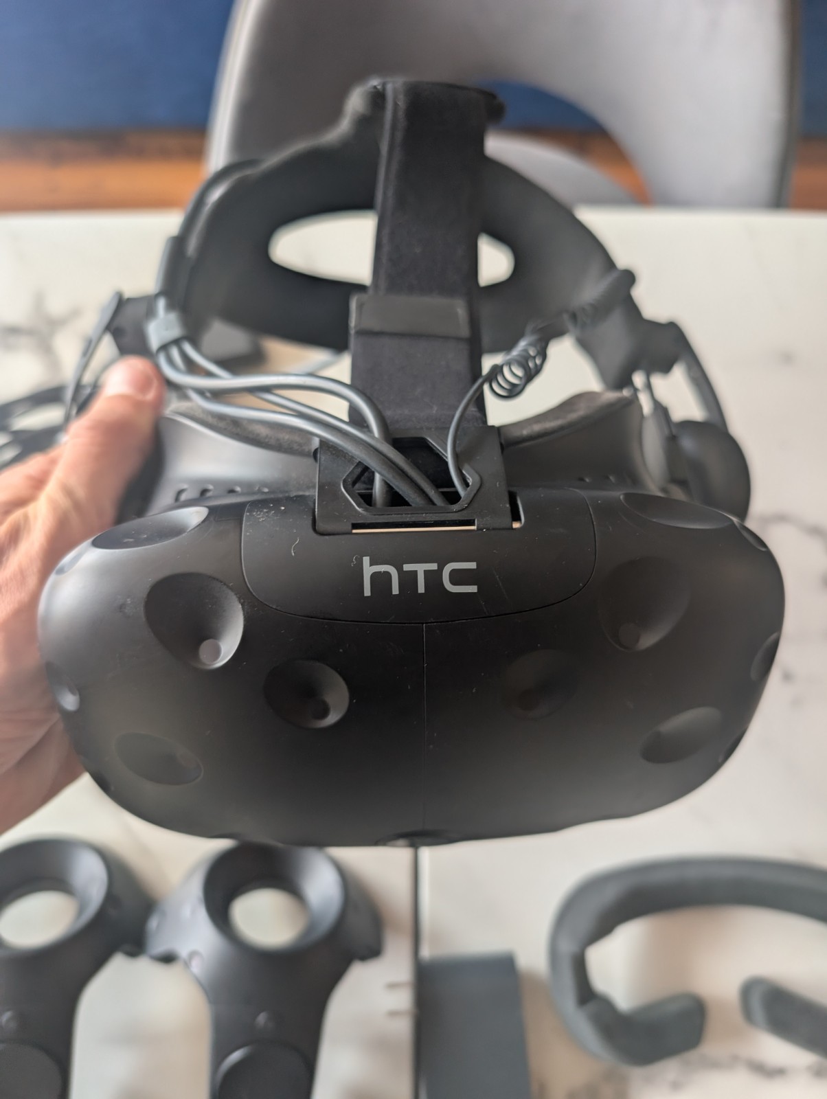 HTC Vive VR Headset with Controllers Working (for replacement headset or parts)