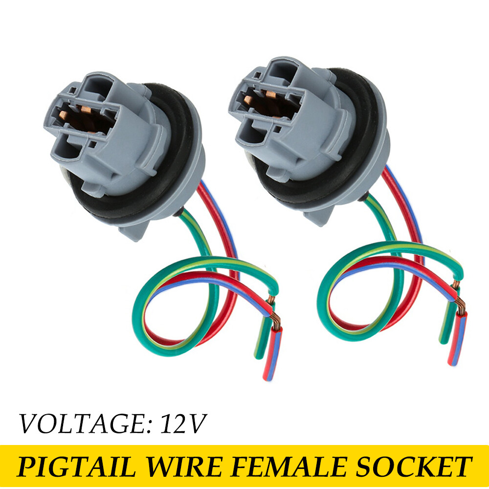 7440 Bulb Pigtail Wire Female Front Socket Turn Signal Light Harness Connector