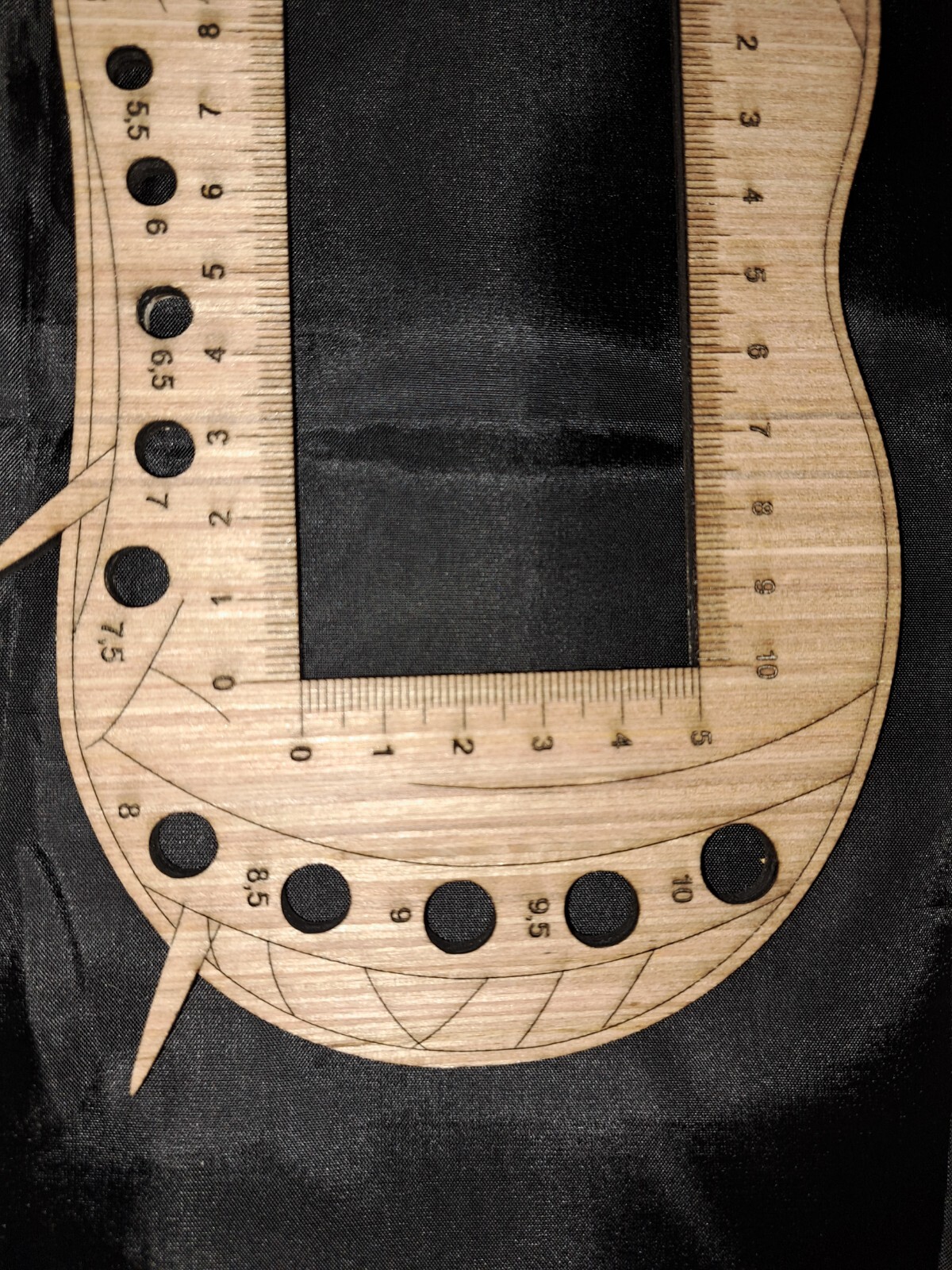 Wood Knitting Ruler