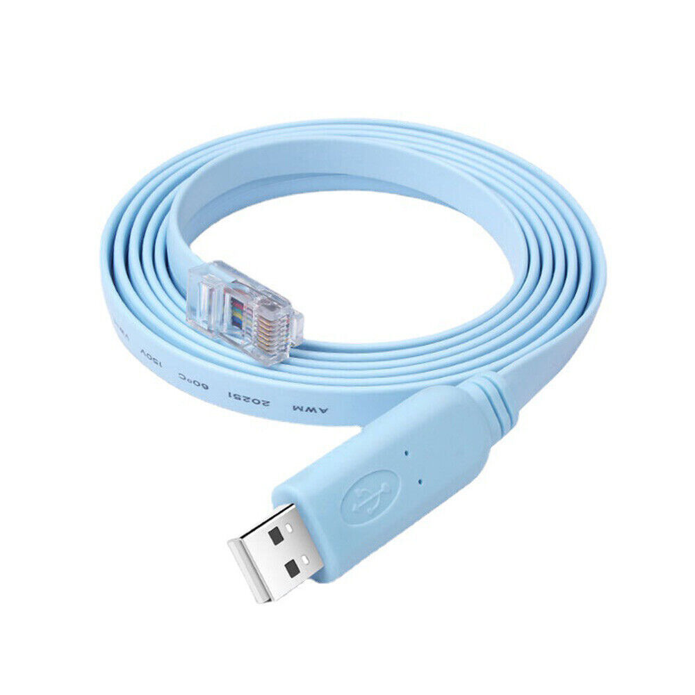 New 6ft USB Console to RJ45 Ethernet LAN Rollover Cable Switch Line for Cisco
