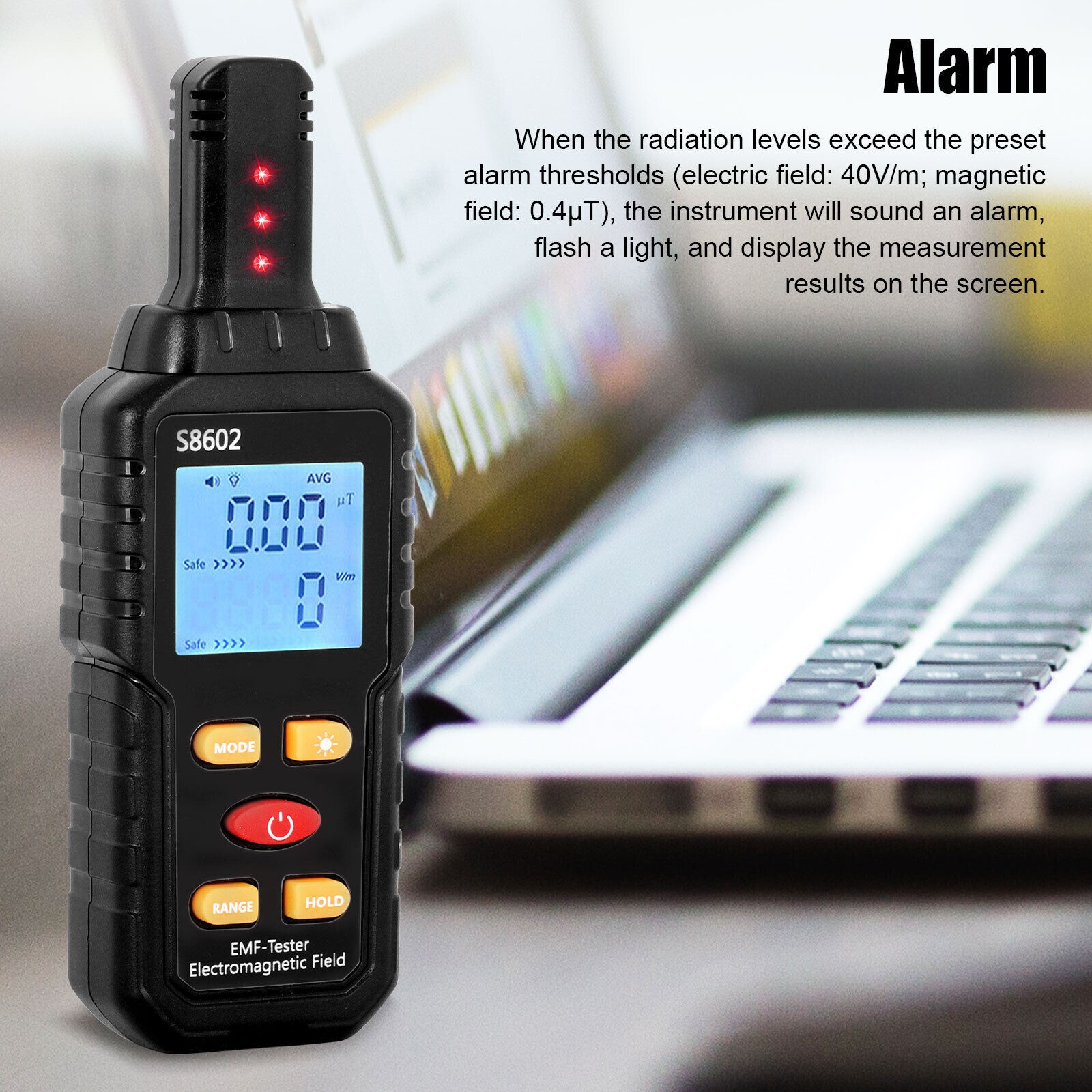 LCD Radiation Detector Dosimeter EMF Meter Electromagnetic Tester