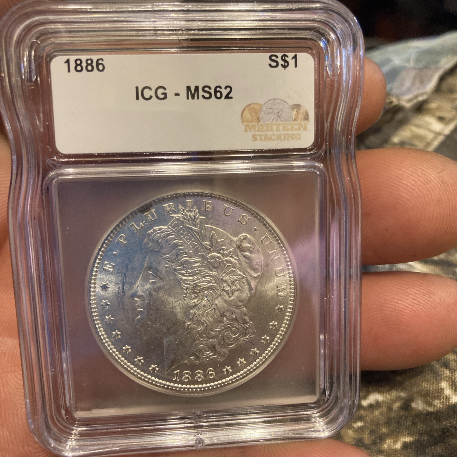 1886 - $1 Morgan Silver Dollar - ICG MS62