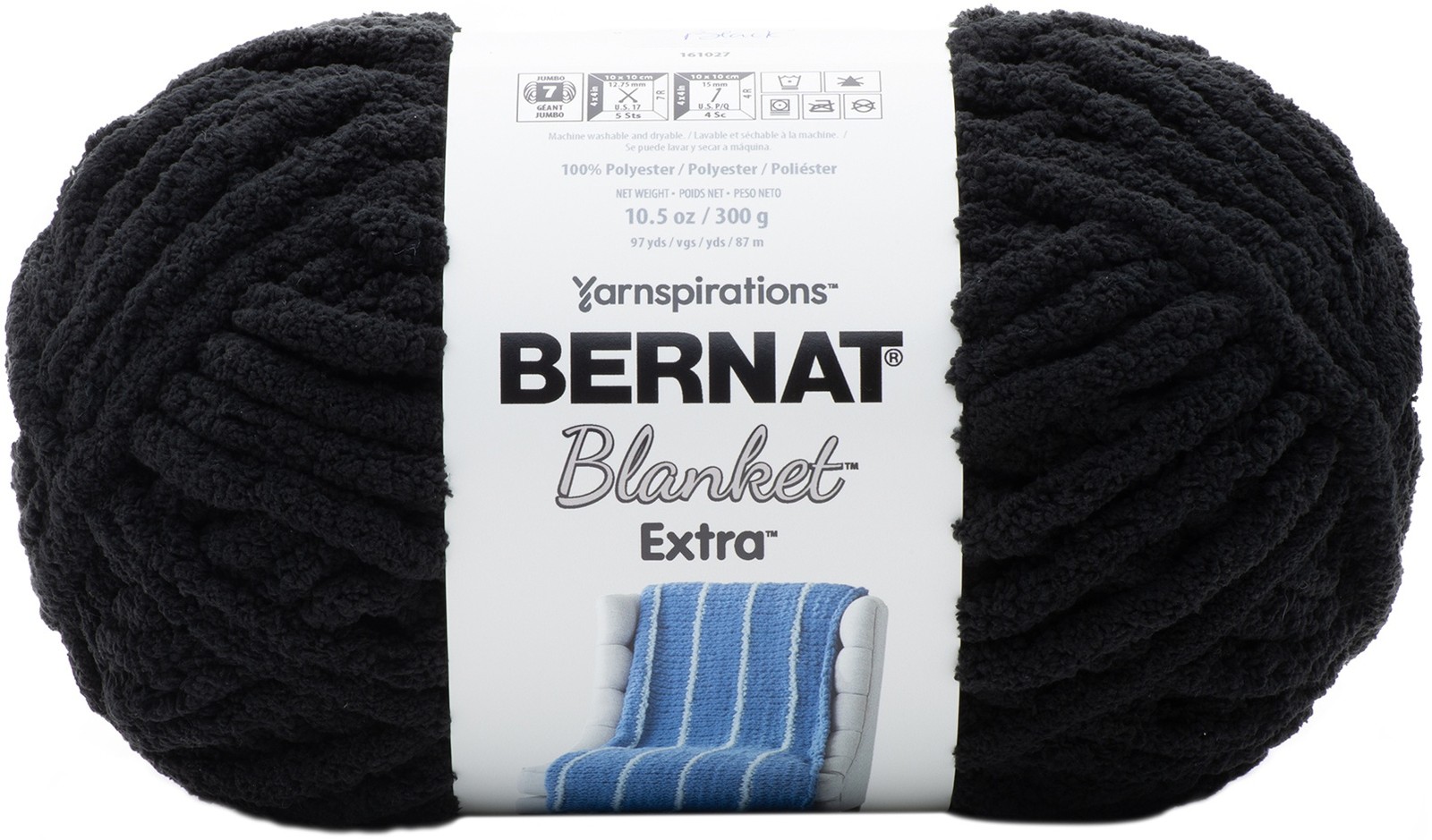 Bernat Blanket Extra Yarn-Black