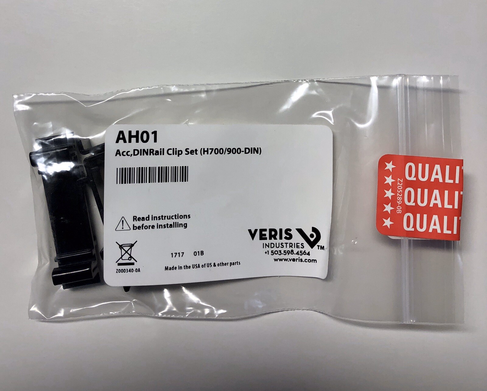 Veris AH01 (DIN Rail Clip for Current Sensors)