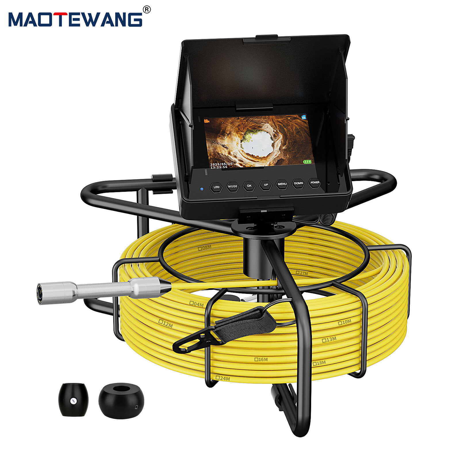 10m Sewer Pipe Inspection Camera Drain Sewer Industrial Camera 4.3" 16GB Monitor