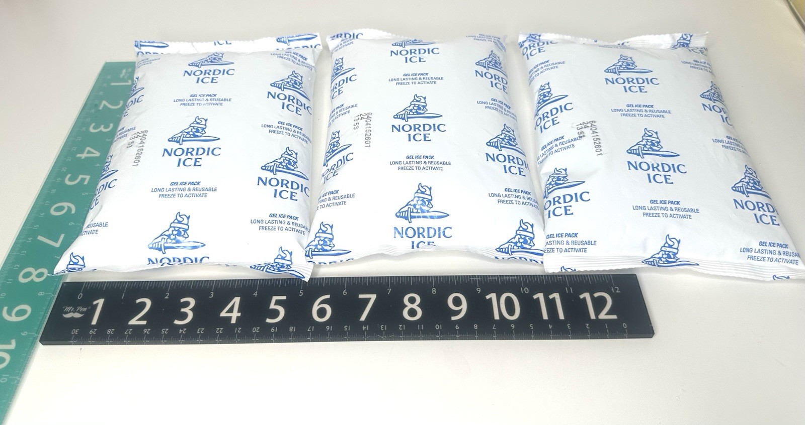 3 Pak Nordic Ice 8x5.5x1 Non-Sweat Gel ReUsable Cold Pack Non-Toxic Food/Medical
