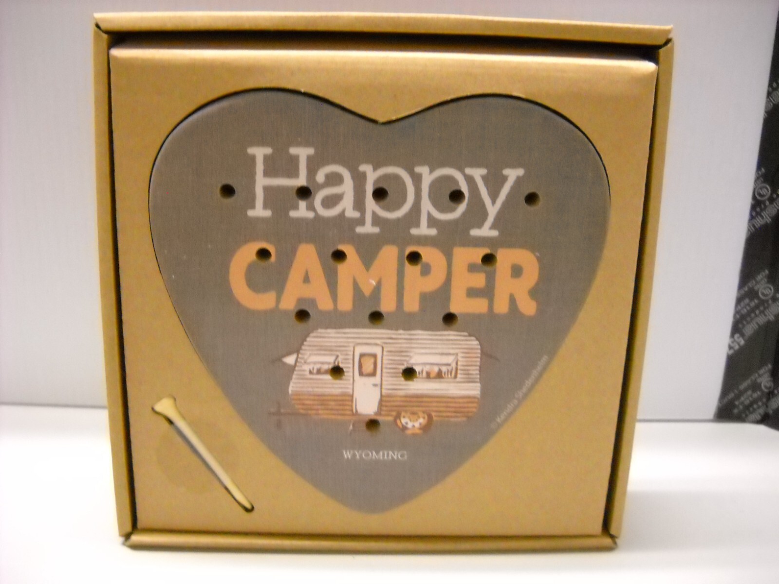 Demdaco Happy Camper Just a Quick Pick up Game Heart Wooden Board Game New