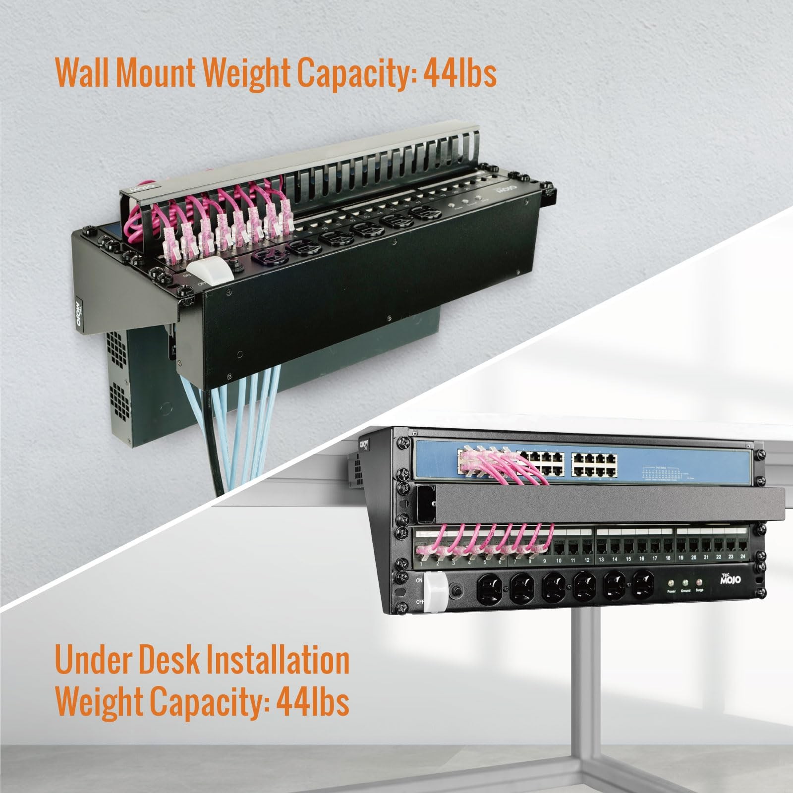 4U Foldable Vertical Wall Mount Rack and Wall Mountable Patch Panel Bracket f...