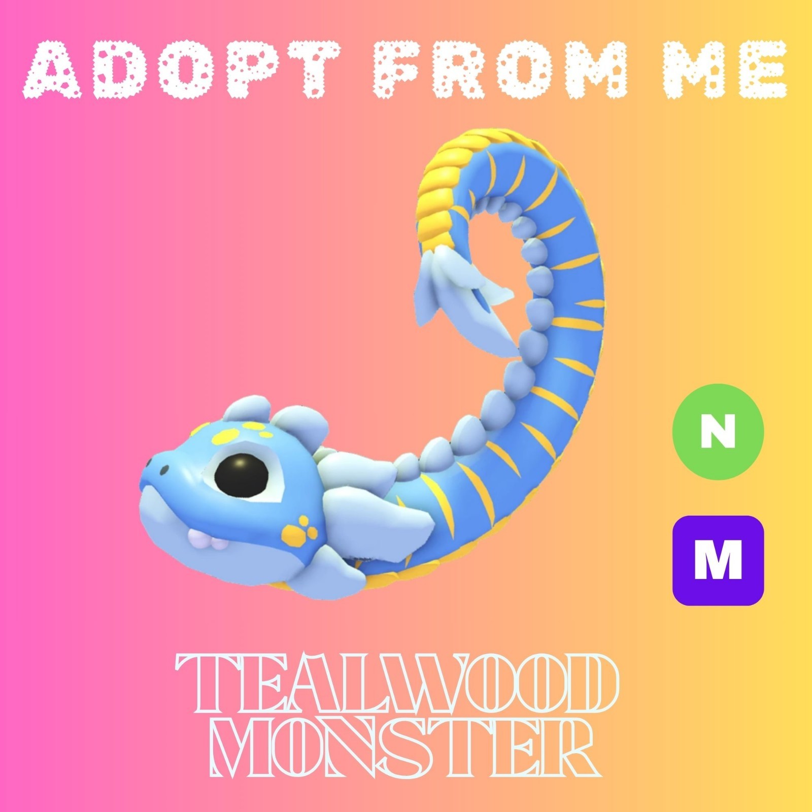 Adopt from Me - Tealwood Monster