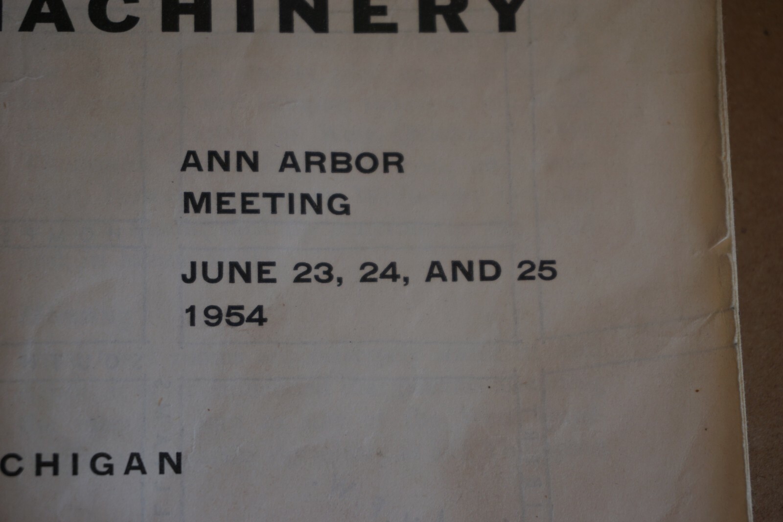 1954 ACM COMPUTER CONFERENCE PROGRAM PAMPHLET ASSOCIATION COMPUTING MACHINERY