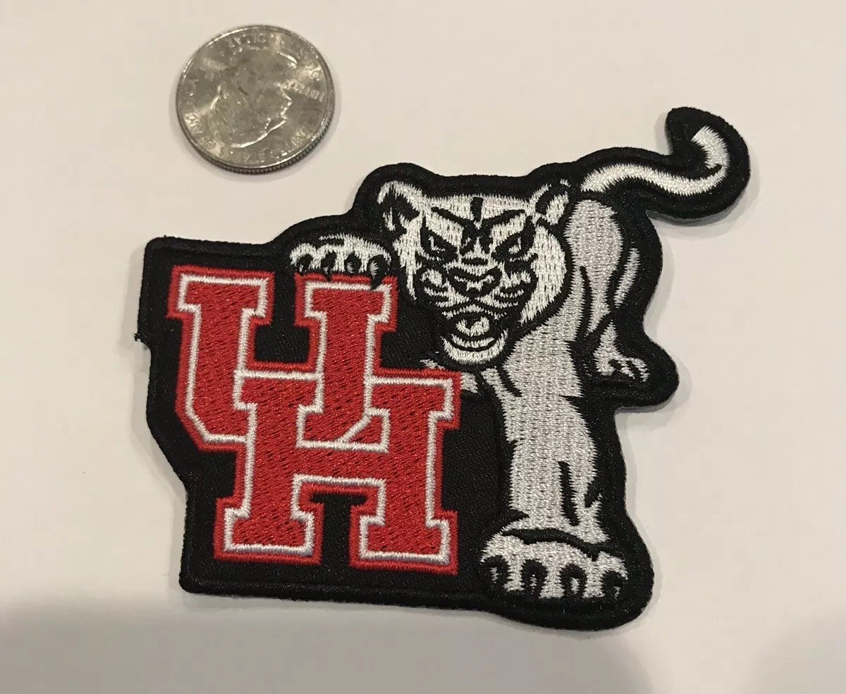 Houston COUGARS VINTAGE Embroidered Iron On Patch 3” X 3” Awesome!