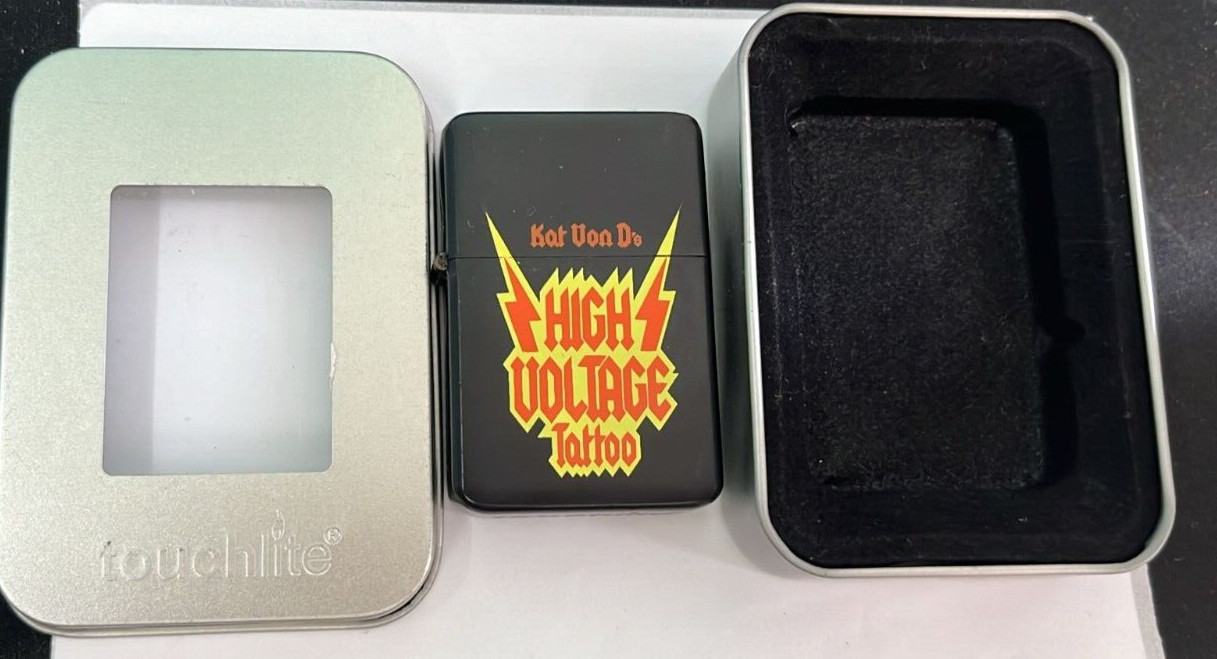 touchlite lighter. under the influence  " HIGH VOLTAGE TATTO"