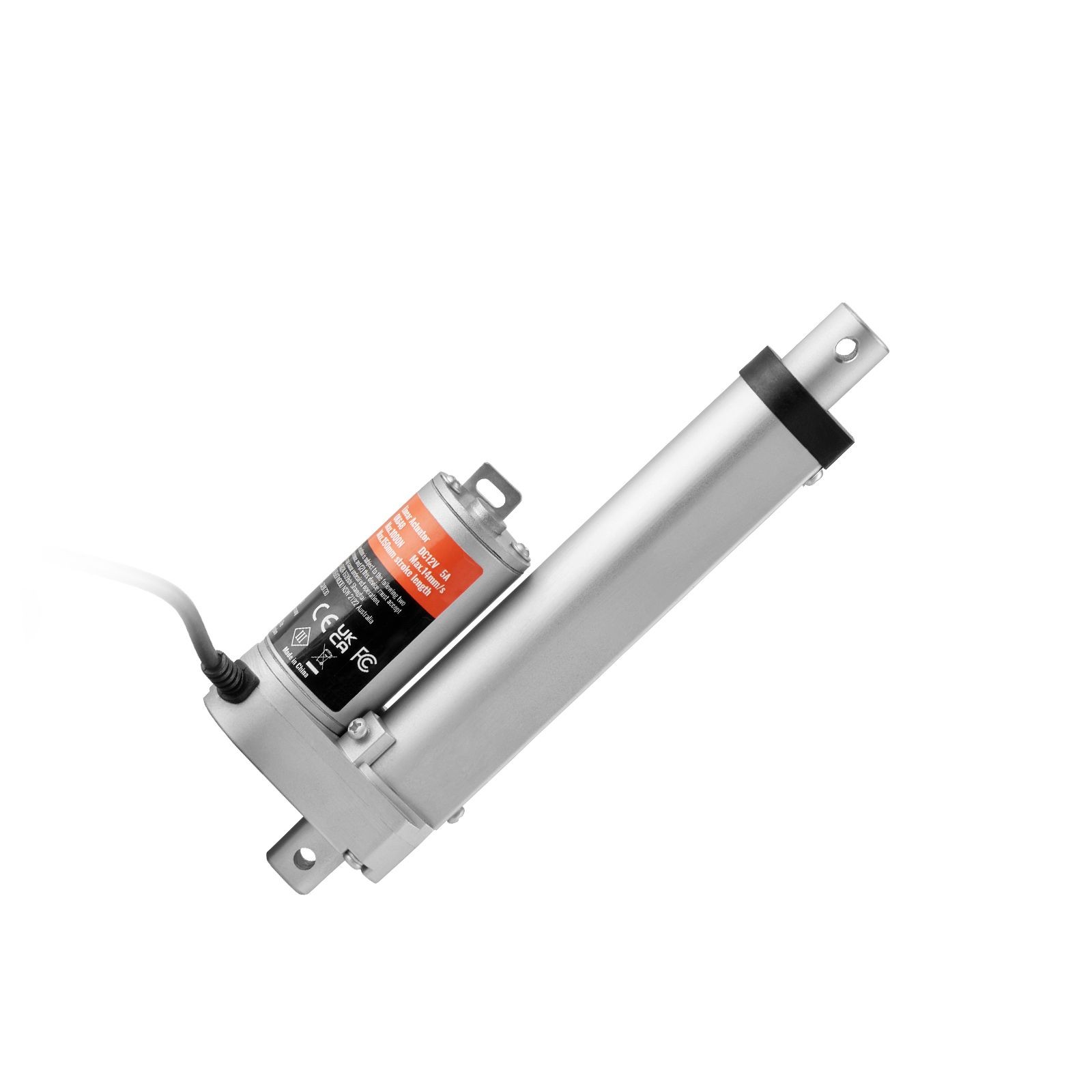 12V 4-Inch Linear Actuator 330lbs, 0.19in/s Speed, IP54 Protected