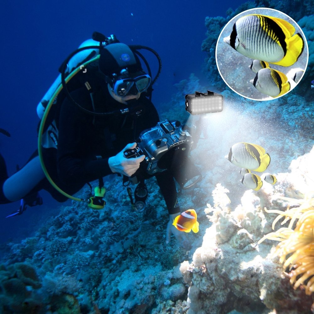 High Power Waterproof LED Diving Light - Dimmable Underwater Video Fill Light fo