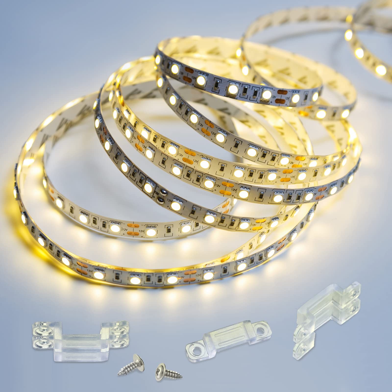 300 Pcs LED Light Strip Clips Clear Strip Light Mounting Brackets LED Holder ...