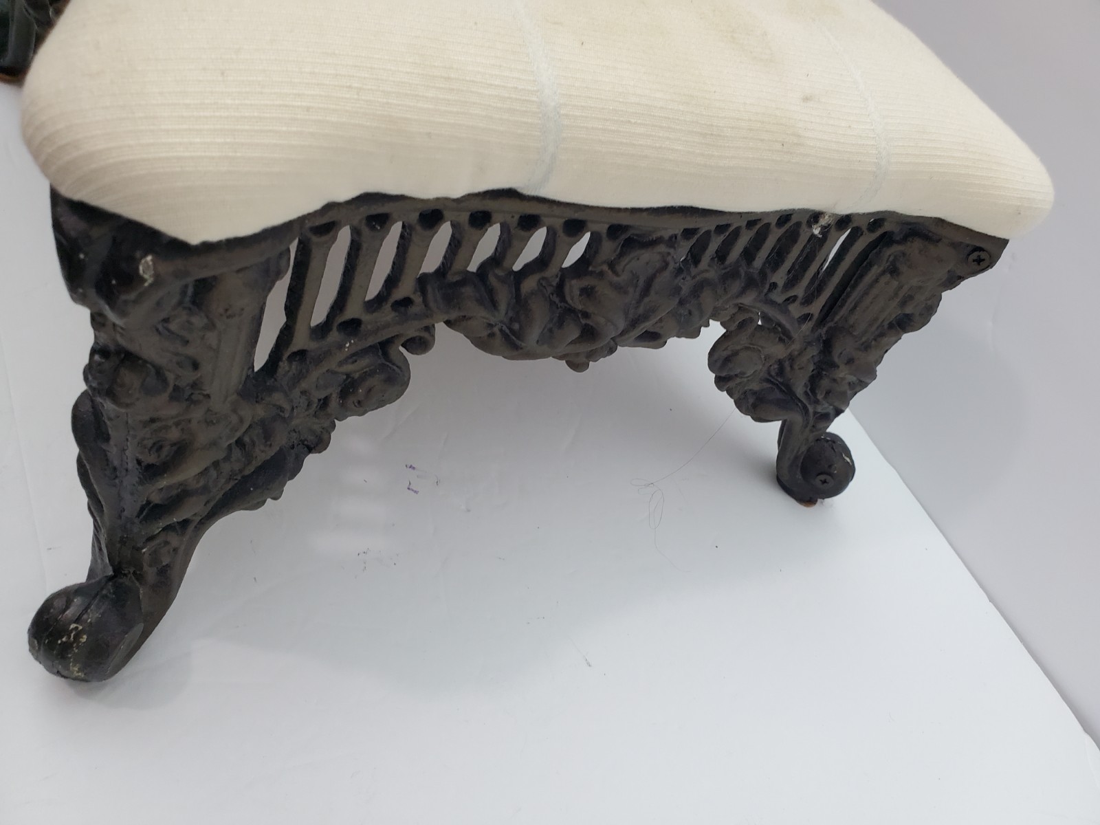 Victorian Style Cast Iron Footstool 14X14"