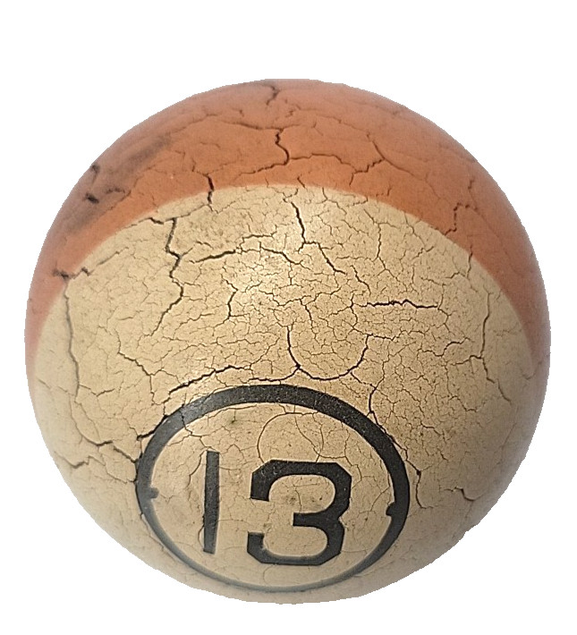 Vintage Clay Billiard Ball #13