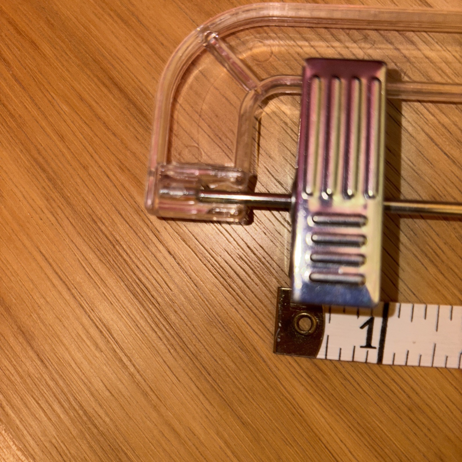 Clear and Silver Plastic Slacks Pants Hangers Set Of 5