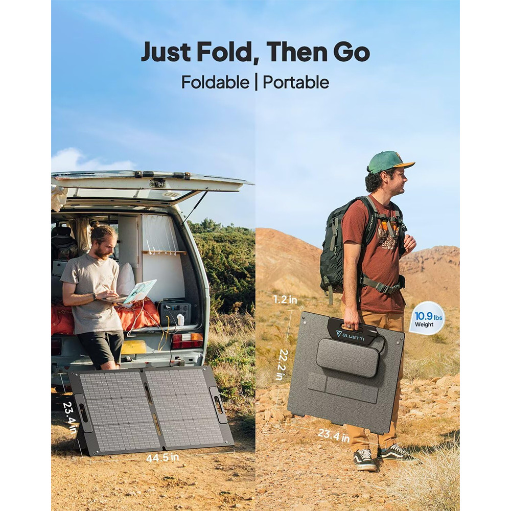BLUETTI 100W Solar Panel Foldable & Portable ETFE Coating Renew
