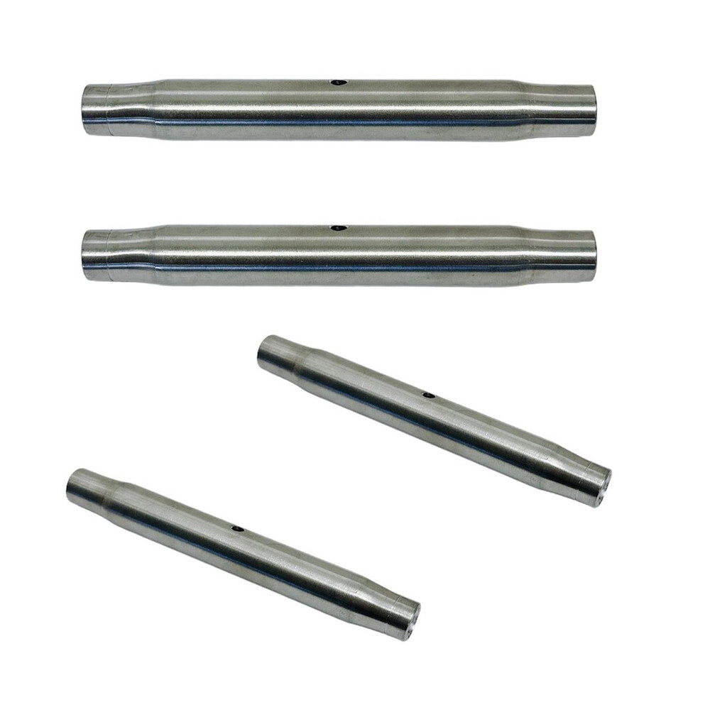 Marine Stainless Steel T316 Pipe Style Turnbuckle Body Sleeve 1/2" x 6", 4 PC