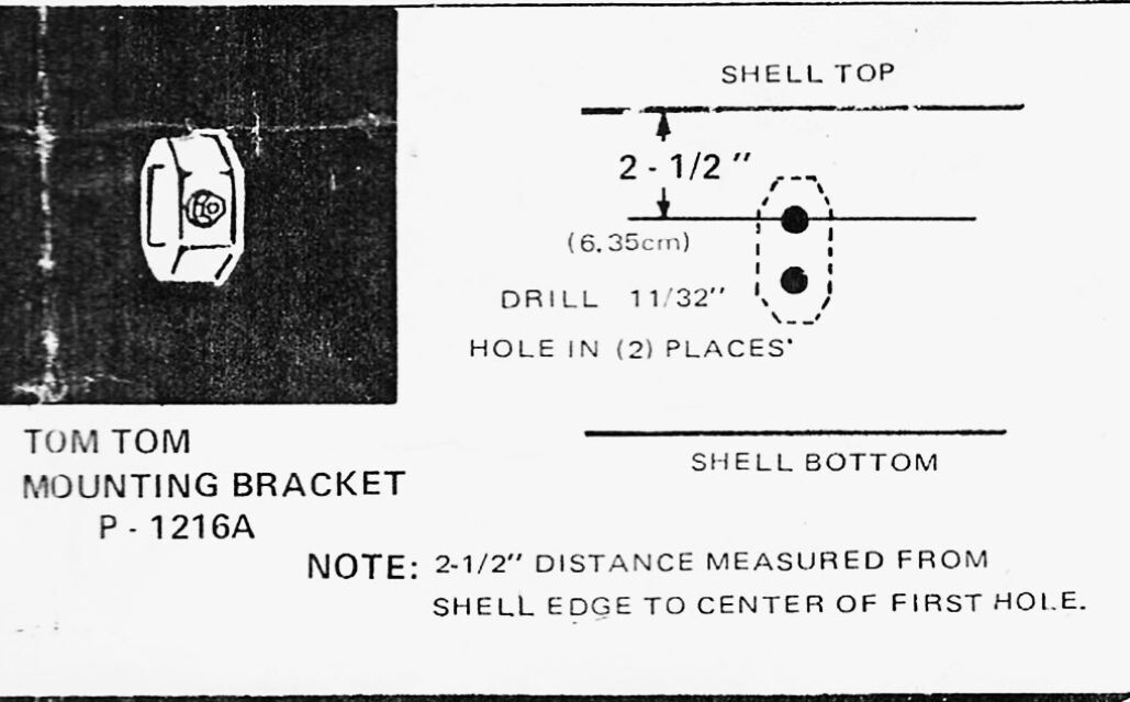 Ludwig P-1216A Tom Mount Cr 65 1st Gen. Rare 1/4" 20 Eye Bolt & Nut LTM-305-1