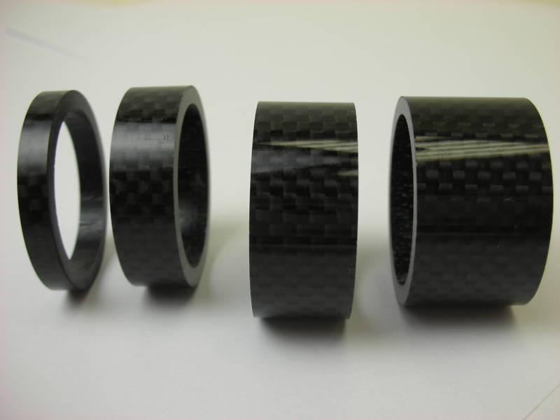 4pc Bike Bicycle Stem Carbon Spacer 1-1/8" 20 15 10 5mm