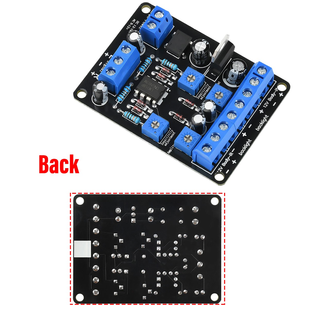 AC9-12V DC12-18V Pre-amplifier VU Level Meter Driver Board DB Level Meter Driver