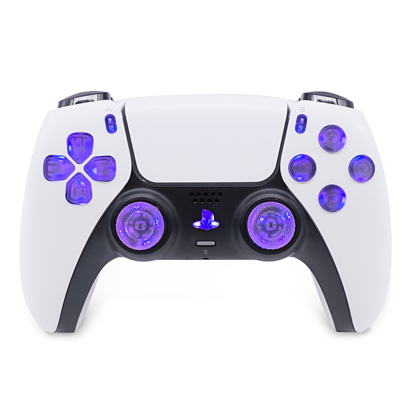 8-Color Luminated D-Pad Thumbsticks LED Face Buttons DIY Kit for PS5 Controller