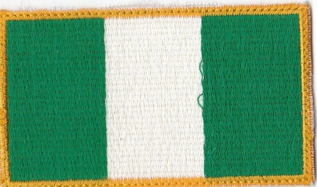NIGERIA Flag Nametag Wing Patch A-7