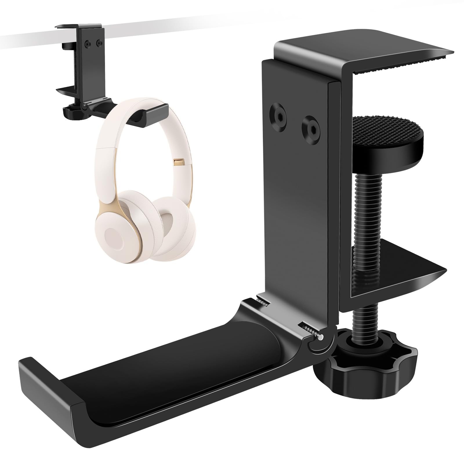 1 PCS Headphone Stand Hanger Holder Foldable Aluminum Desk Universal Headset