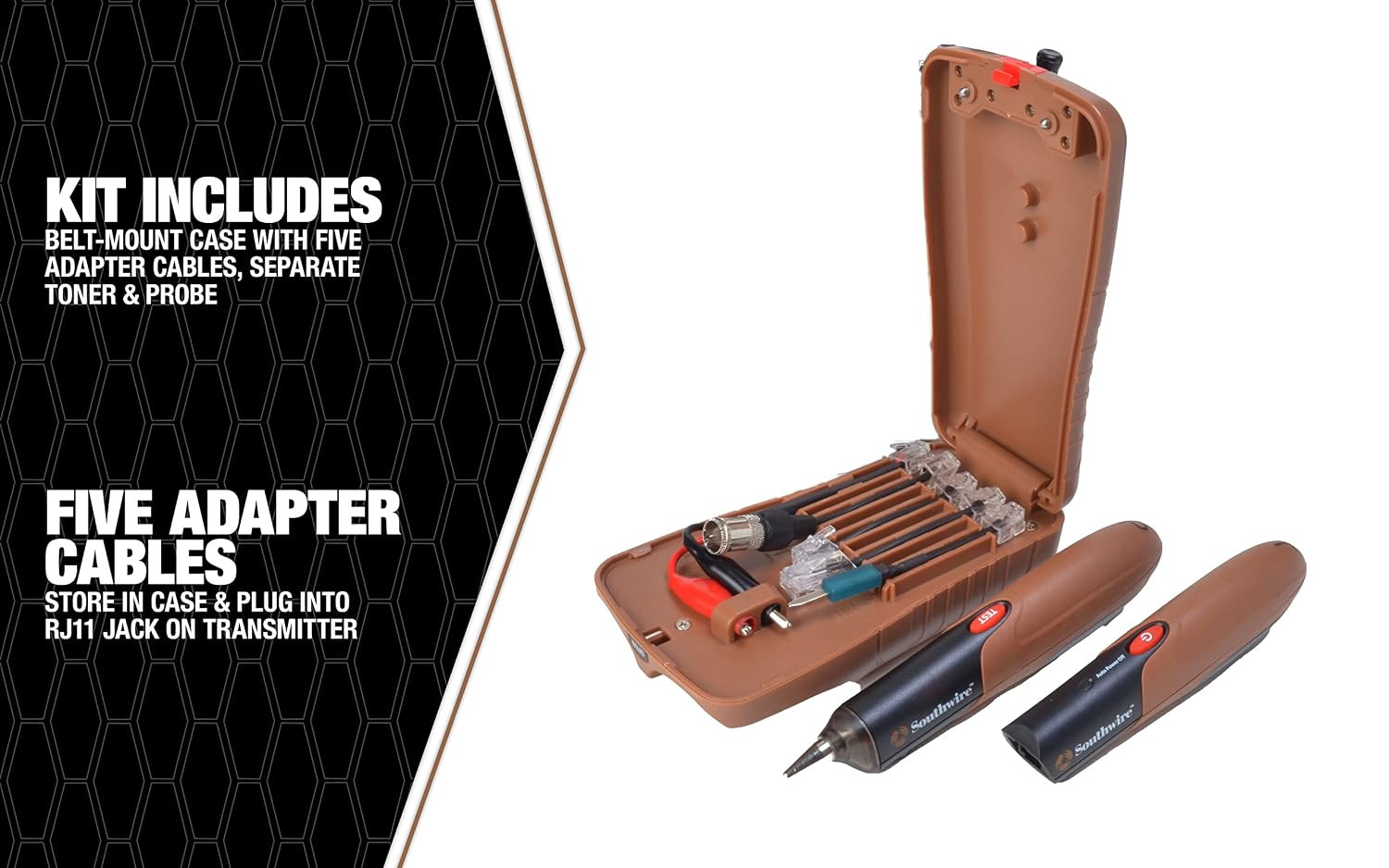Contractor Tone Probe Kit - Quick Cable Tracing & Test Lead Storage