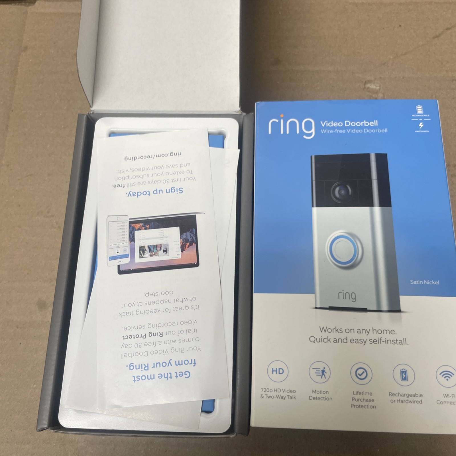 Ring Video Doorbell A Smart Home Security Device New Open Box!!!
