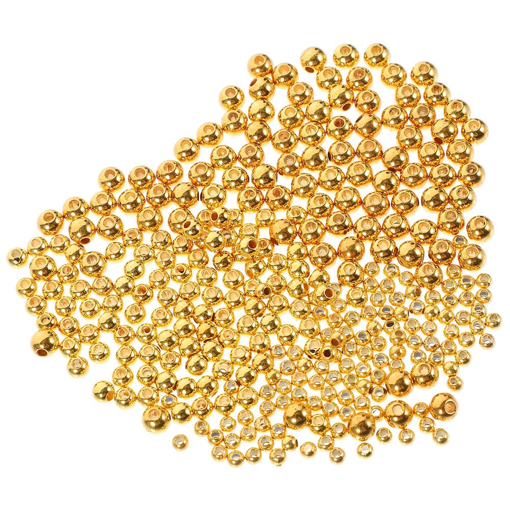 Golden ABS Fishing Beads Practical Reusable Beads for Fly Tying Use
