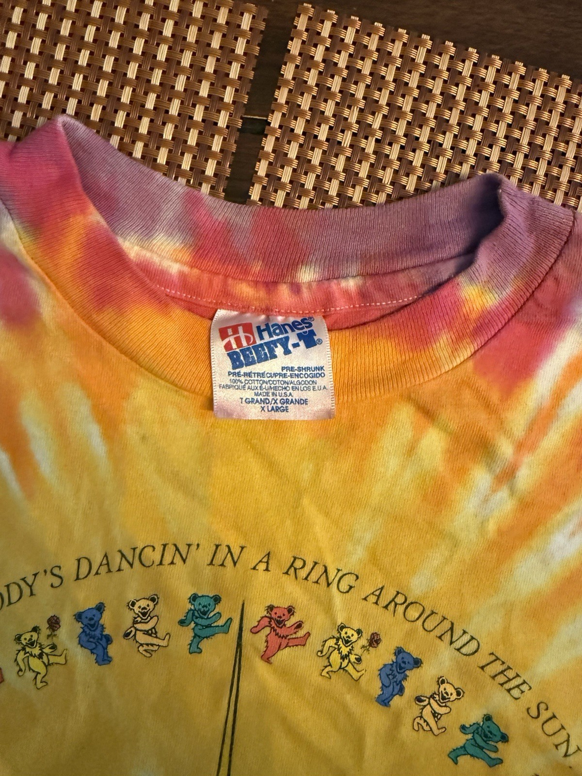 1988 Vntg Grateful Dead “Everyone’s dancin in ring Sun” XL T-Shirt