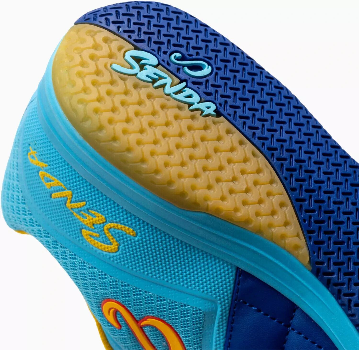 Senda Ushuaia Club 2.0 Futsal yellow blue gum sole indoor soccer Shoes Mens 10.5