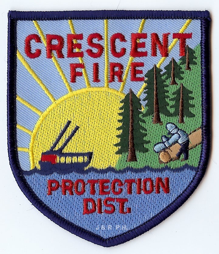 Crescent Fire Protection District, California  (3.25" x 4" size)  fire patch