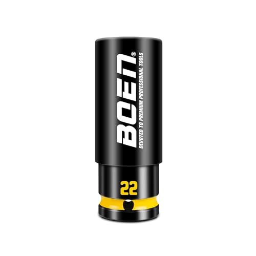 22mm 1/2" Drive Wheel Protector Impact Socket, Non-Marring Thin Wall 22MM